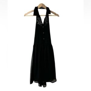 Double Zero Brand Halter Dress Black Women’s Size Small. Lace Black Dress.